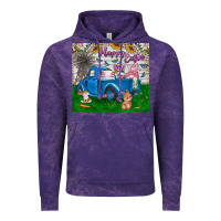 Cloud Purple happy easter truck Vintage Hoodie - CowhideDigitalArt