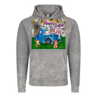 Cloud Rock happy easter truck Vintage Hoodie - CowhideDigitalArt