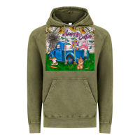 Vintage Olive happy easter truck Vintage Hoodie - CowhideDigitalArt