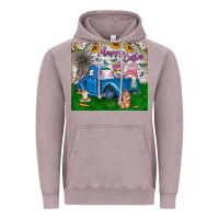 Vintage Zinc happy easter truck Vintage Hoodie - CowhideDigitalArt