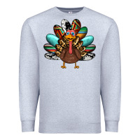 Heather Grey thanksgiving turkey Premium Sweatshirt - RanaPortraitStore