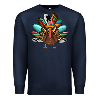 Navy thanksgiving turkey Premium Sweatshirt - RanaPortraitStore
