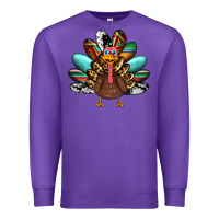 Purple thanksgiving turkey Premium Sweatshirt - RanaPortraitStore