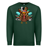 Sports Green thanksgiving turkey Premium Sweatshirt - RanaPortraitStore