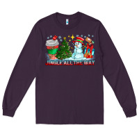 Plum Jingle All The Way Long Sleeve Tee - CowhideDigitalArt
