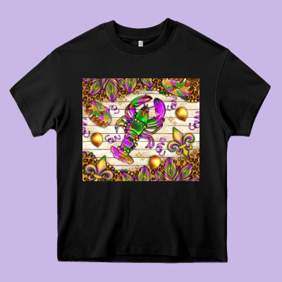 Mardi Gras With Crab Tumbler Heavy Core Tee Designed By Howdyjamesfarm