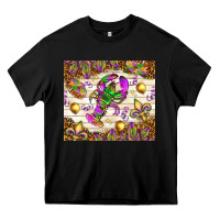 Black Mardi Gras with crab tumbler Heavy Core Tee - HowdyJamesFarm