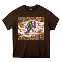 Chocolate Brown Mardi Gras with crab tumbler Heavy Core Tee - HowdyJamesFarm