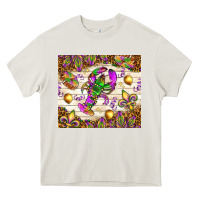Cream Mardi Gras with crab tumbler Heavy Core Tee - HowdyJamesFarm