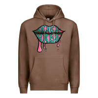 Chestnut beach babe leopard lips Premium Hoodie - Jasminsmagicworld