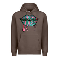 Coffee beach babe leopard lips Premium Hoodie - Jasminsmagicworld