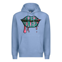 Colony Blue beach babe leopard lips Premium Hoodie - Jasminsmagicworld