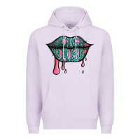 Lilac beach babe leopard lips Premium Hoodie - Jasminsmagicworld