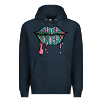 Navy beach babe leopard lips Premium Hoodie - Jasminsmagicworld