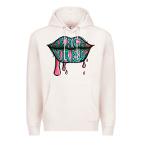 Pale Pink beach babe leopard lips Premium Hoodie - Jasminsmagicworld
