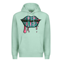 Seafoam beach babe leopard lips Premium Hoodie - Jasminsmagicworld