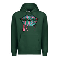 Sports Green beach babe leopard lips Premium Hoodie - Jasminsmagicworld