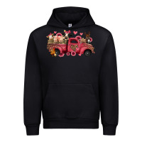 Black valentines day leopard farm animals truck Urban Hoodie - Jasminsmagicworld