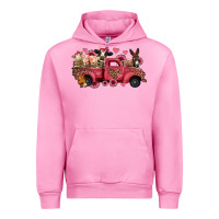Fuchsia Pink valentines day leopard farm animals truck Urban Hoodie - Jasminsmagicworld