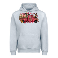 Heather Grey valentines day leopard farm animals truck Urban Hoodie - Jasminsmagicworld
