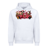 White valentines day leopard farm animals truck Urban Hoodie - Jasminsmagicworld