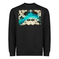 Black turquoise, cowhide backgraund Heavyweight Sweatshirt - JahusDesignShop