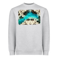 Heather Grey turquoise, cowhide backgraund Heavyweight Sweatshirt - JahusDesignShop
