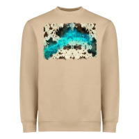 Mushroom turquoise, cowhide backgraund Heavyweight Sweatshirt - JahusDesignShop