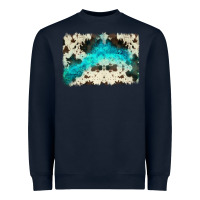 Navy turquoise, cowhide backgraund Heavyweight Sweatshirt - JahusDesignShop