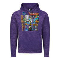 Cloud Purple the lakes my happy place Vintage Hoodie - CowhideDigitalArt