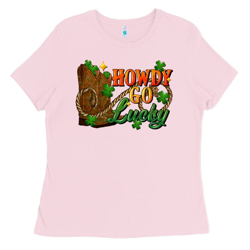 Howdy Go Lucky St. Patricks Day Ladies Tee by FaDigitalArtStudio | Teevron