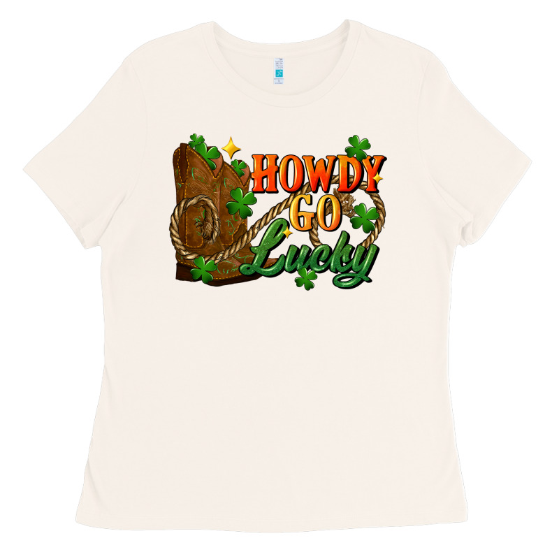 Howdy Go Lucky St. Patricks Day Ladies Tee by FaDigitalArtStudio | Teevron
