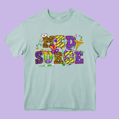 Mardi Gras Med Surge Heavy Core Tee Designed By Howdyjamesfarm