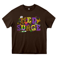 Chocolate Brown Mardi Gras Med Surge Heavy Core Tee - HowdyJamesFarm