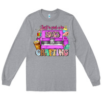 Heather Grey Just A Girl Who Loves Crafting Long Sleeve Tee - CowhideDigitalArt