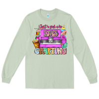 Matcha Just A Girl Who Loves Crafting Long Sleeve Tee - CowhideDigitalArt