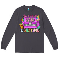 Smoke Just A Girl Who Loves Crafting Long Sleeve Tee - CowhideDigitalArt