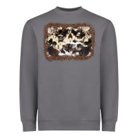 Storm Cowhide Leopard Background Heavyweight Sweatshirt - JahusDesignShop