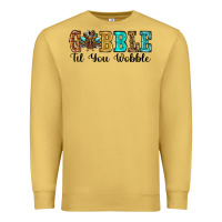 Antique Gold gobble til you wobble thanksgiving turkey Premium Sweatshirt - RanaPortraitStore