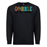 Black gobble til you wobble thanksgiving turkey Premium Sweatshirt - RanaPortraitStore