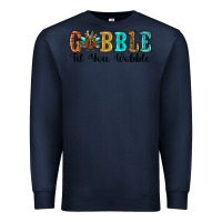 Navy gobble til you wobble thanksgiving turkey Premium Sweatshirt - RanaPortraitStore