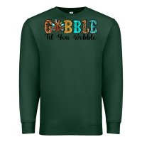 Sports Green gobble til you wobble thanksgiving turkey Premium Sweatshirt - RanaPortraitStore