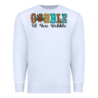 White gobble til you wobble thanksgiving turkey Premium Sweatshirt - RanaPortraitStore