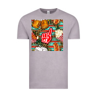 Vintage Zinc american football snacks with serape and leopard Vintage Tee - BundleAndBundleShop