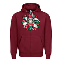 Burgundy sunflower i̇talian flag Zipper Hoodie - JahusDesignShop