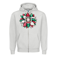 Dove Grey sunflower i̇talian flag Zipper Hoodie - JahusDesignShop