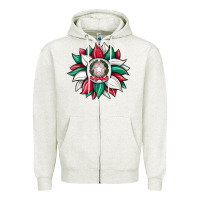 Oatmeal Heather sunflower i̇talian flag Zipper Hoodie - JahusDesignShop