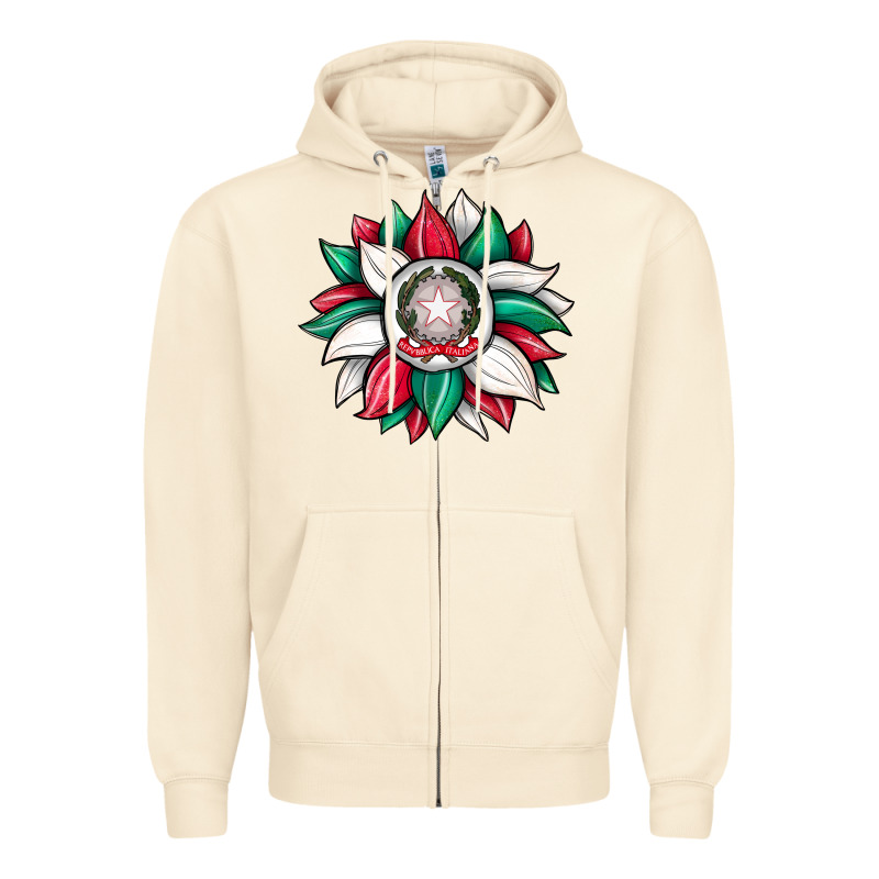 Sunflower İtalian Flag Zipper Hoodie by JahusDesignShop | Teevron
