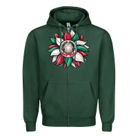 Sports Green sunflower i̇talian flag Zipper Hoodie - JahusDesignShop