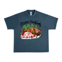 Midnight Navy merry christmas pig Urban Heavy Tee - FaDigitalArtStudio